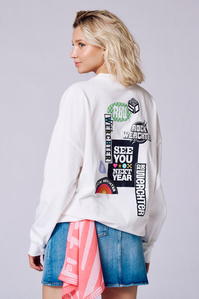 T-shirt (lange mouwen) Wit - Rock Werchter 50