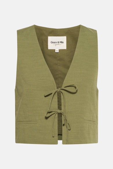 Blouse (zonder mouwen) Groen - GRACE & MILA