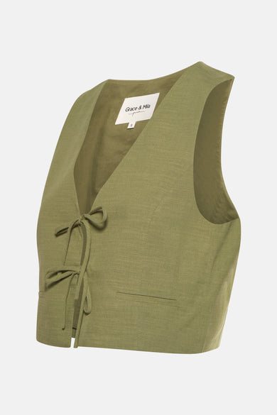 Blouse (zonder mouwen) Groen - GRACE & MILA