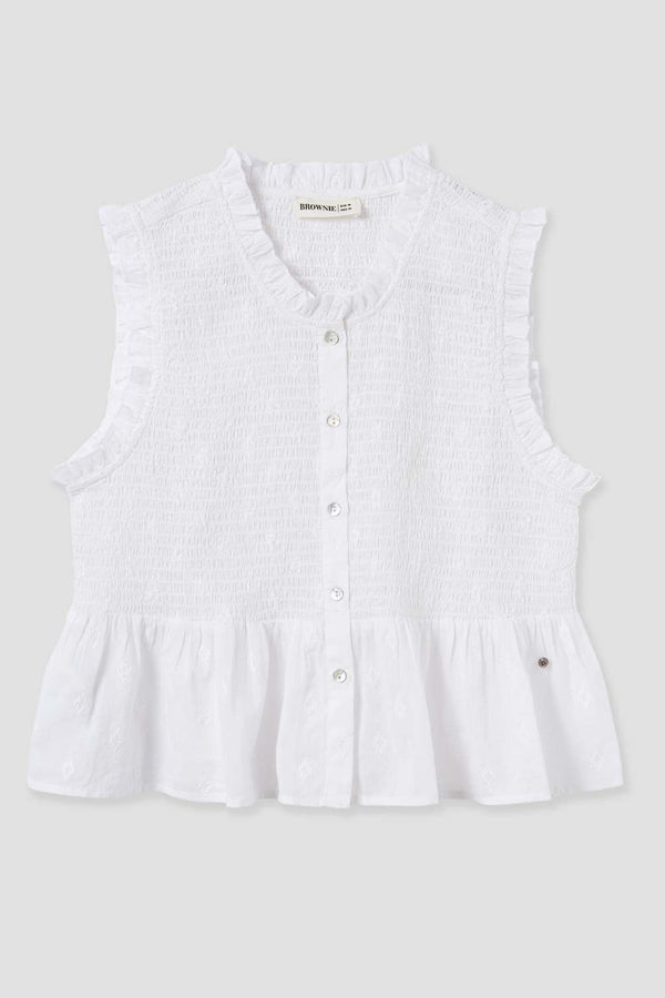 Blouse (zonder mouwen) Wit - BROWNIE