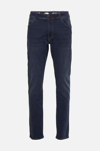 Jean denim bleu marine slim fit de Petrol Industries® avec des sur et et des poches contrastants.