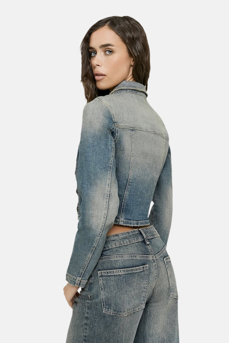 Veste - mid blue denim