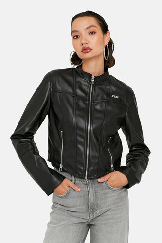 Veste en cuir - Noir - TALLY WEIJL