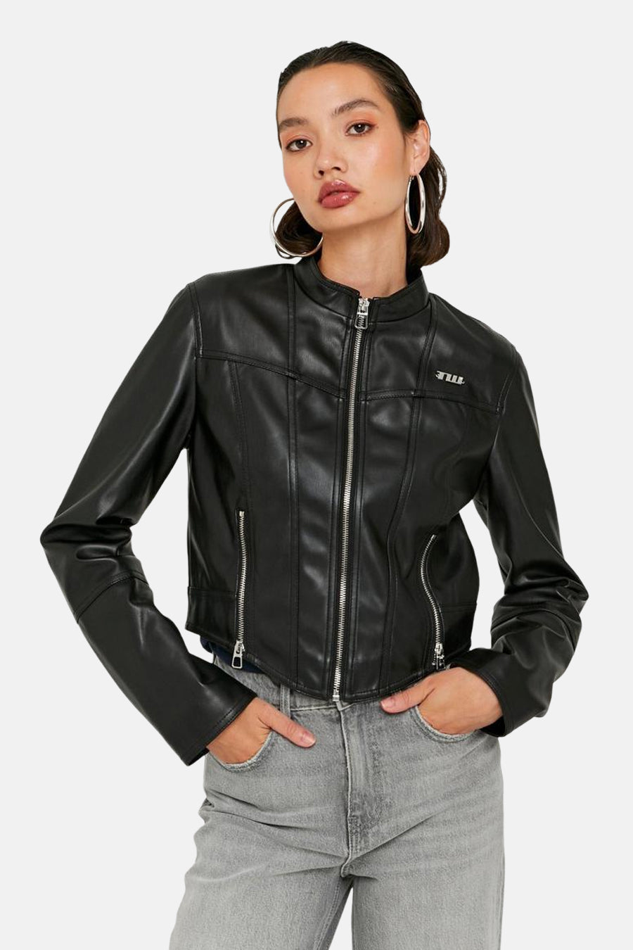 Veste en cuir - Noir - TALLY WEIJL