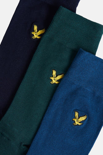 Chaussettes multicolores de LYLE & SCOTT avec détail de logo brodé sur la tige.