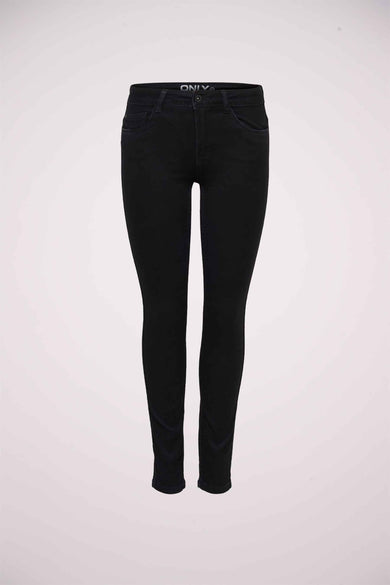 Zwarte skinny jeans van ONLY® met strakke pasvorm en klassieke vijfzakken, front view