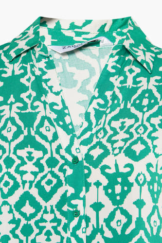 Kleedje met korte mouwen - groen
