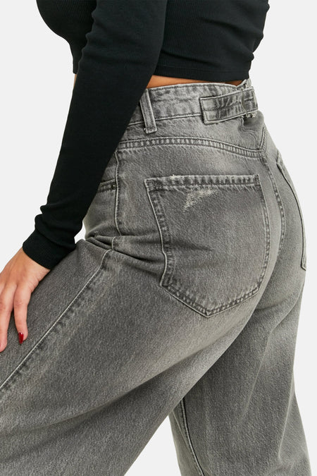 Jeans wide Mid grey denim - TALLY WEIJL