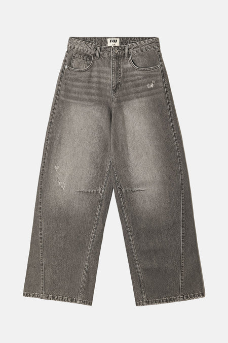 Jeans wide Mid grey denim - TALLY WEIJL