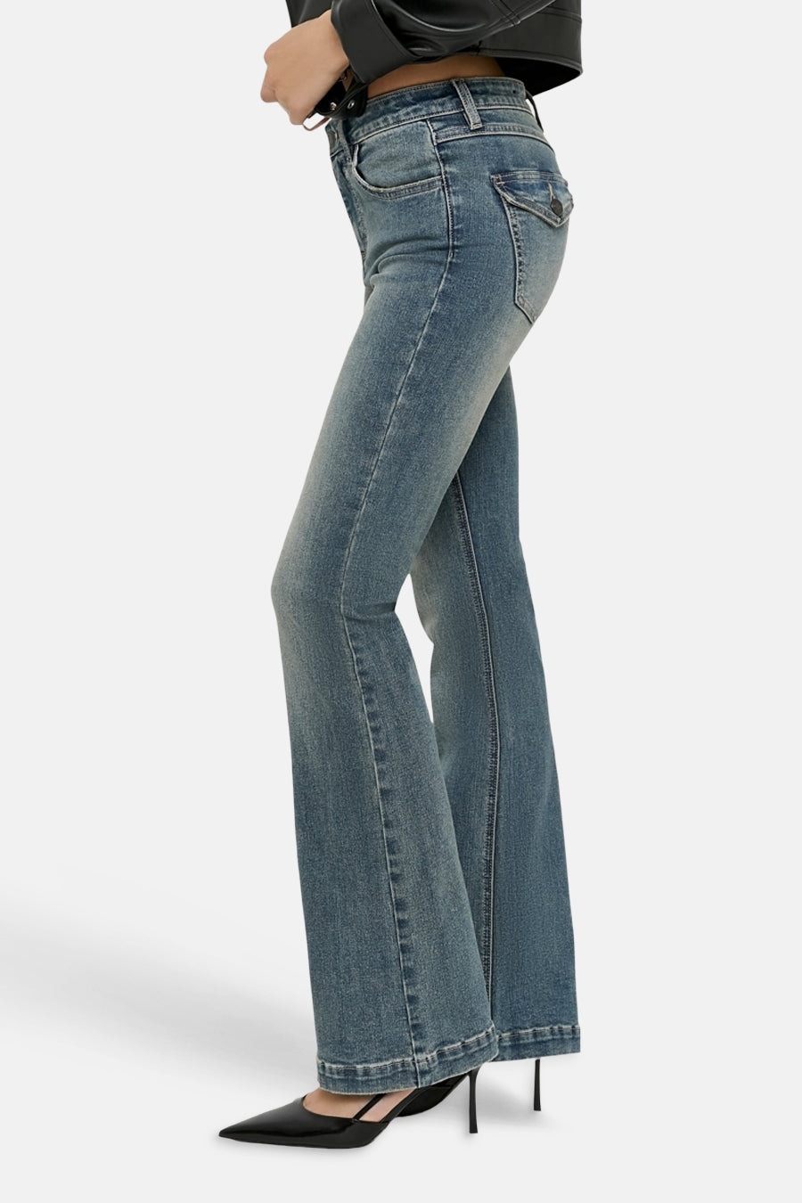SPADEBOOTY - mid blue denim