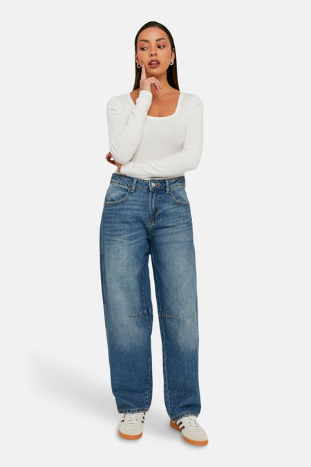 Jeans special fit mid blue denim - TALLY WEIJL
