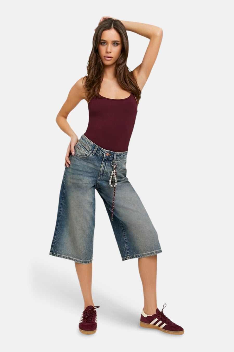 Short - mid blue denim