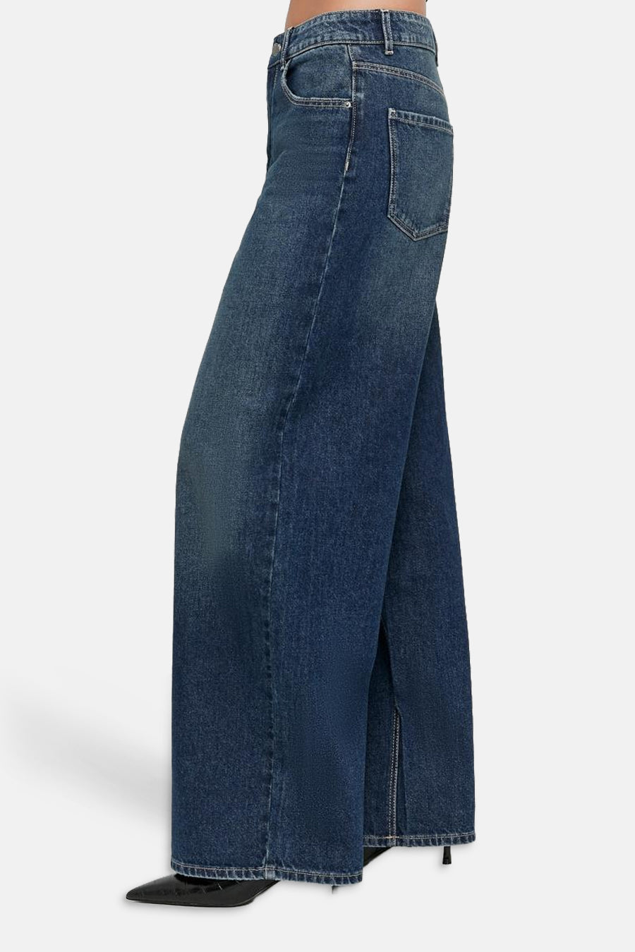 Jeans wide mid blue denim - TALLY WEIJL