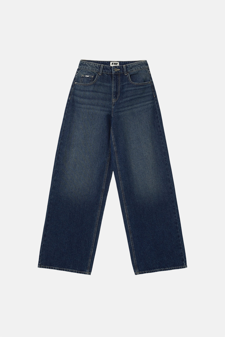 Jeans wide mid blue denim - TALLY WEIJL