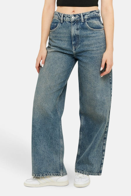 Jeans wide Mid blue denim - TALLY WEIJL