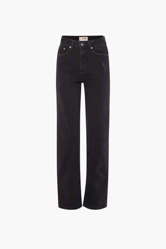 Straight jeans - black denim