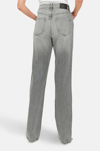 Jean droit gris clair de TALLY WEIJL, vu de derrière avec une légère décoloration.