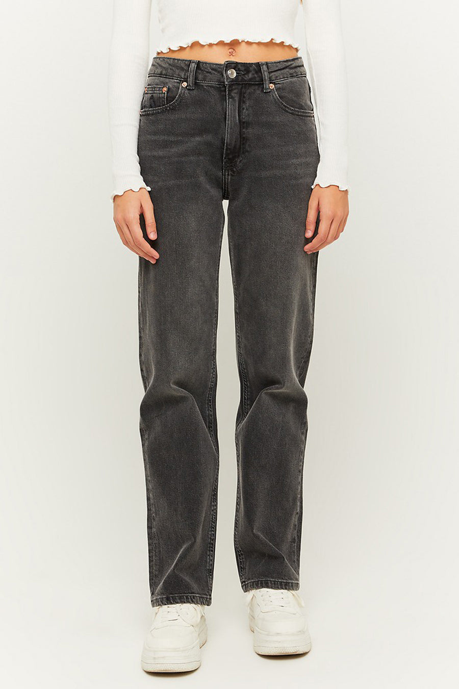 Straight jeans - black denim