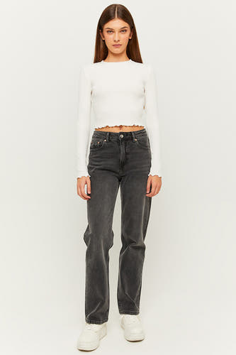 Straight jeans - black denim