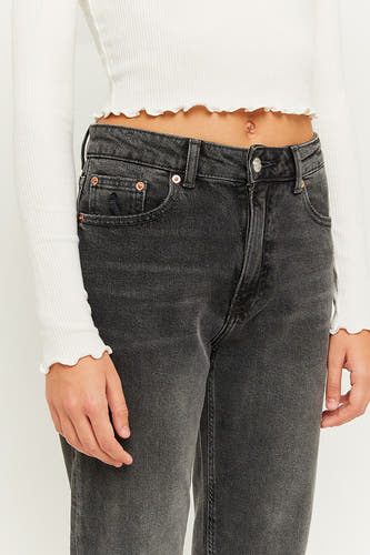 Straight jeans - black denim