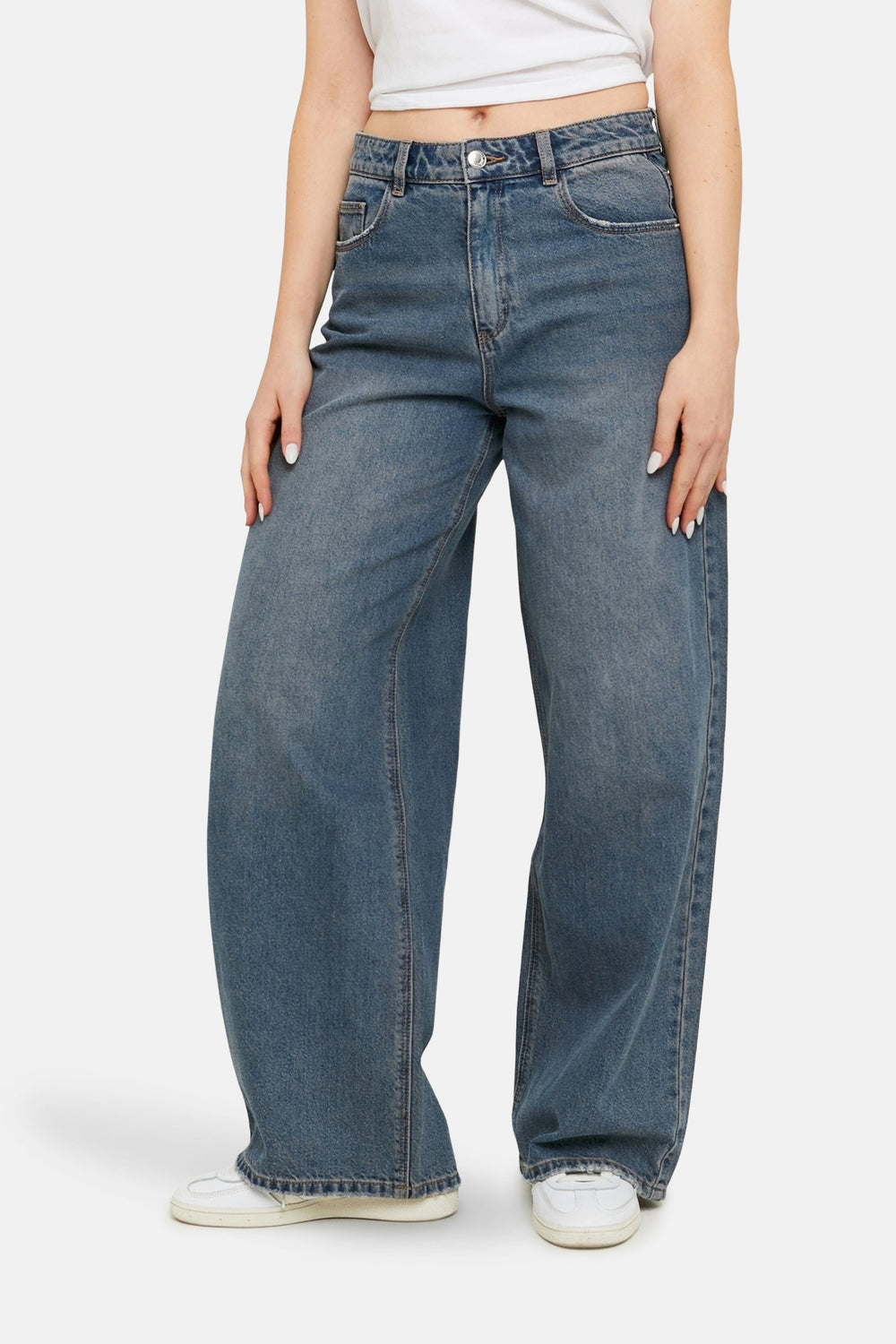 Jeans wide Light grey denim - TALLY WEIJL