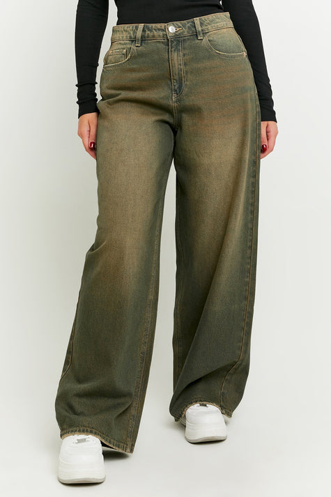 Jeans wide Groen - TALLY WEIJL