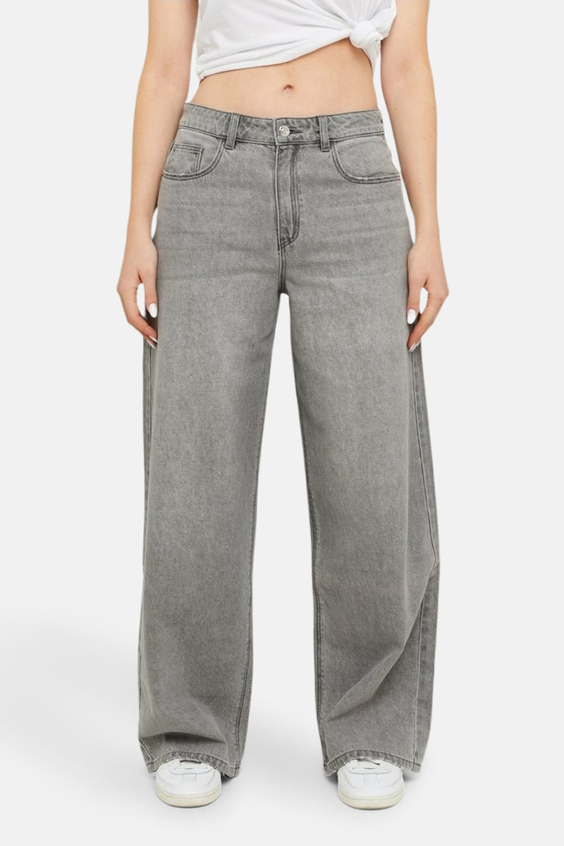 Jeans wide Mid grey denim - TALLY WEIJL