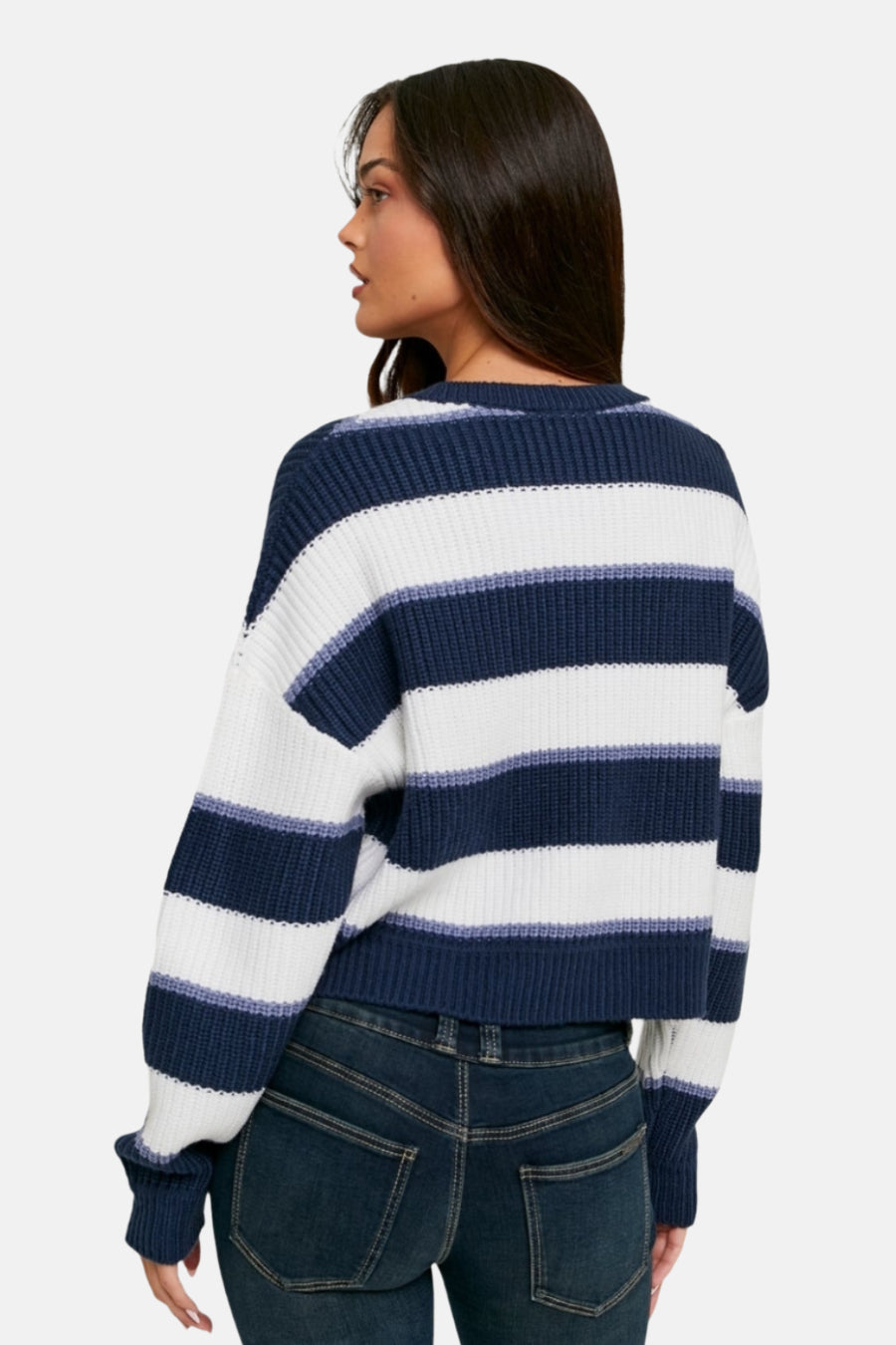 Pull met ronde hals - blauw - TALLY WEIJL - 3