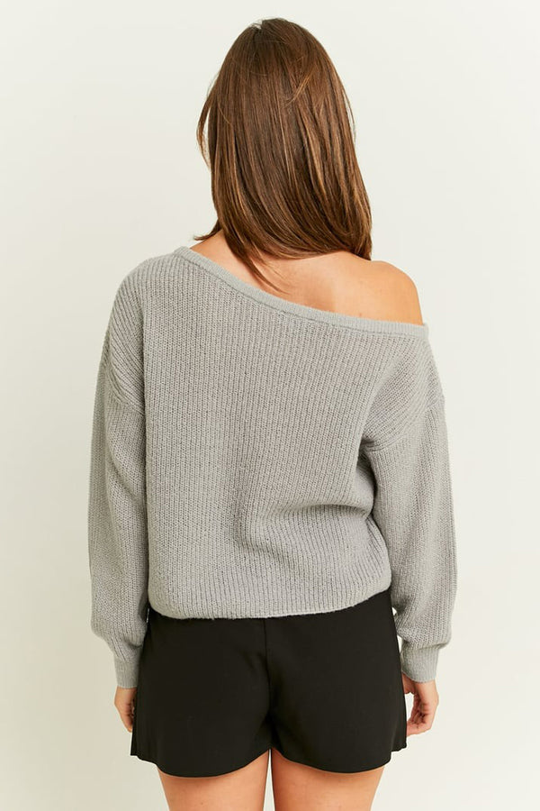 Trui (offshoulder) Grijs - TALLY WEIJL