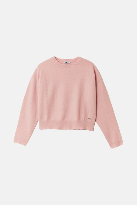 Pull met ronde hals - roze
