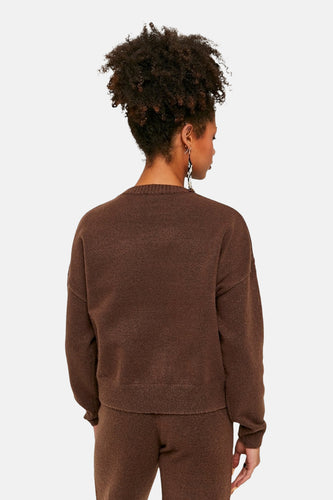 Pull met ronde hals - bruin - TALLY WEIJL