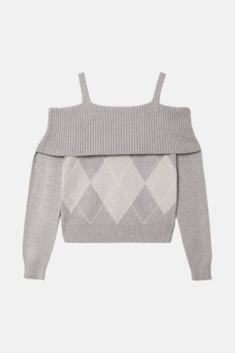 Pull O-hals - grijs