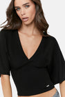 Pull à manches courtes - noir