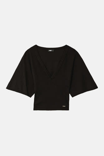 Pull met korte mouwen - zwart
