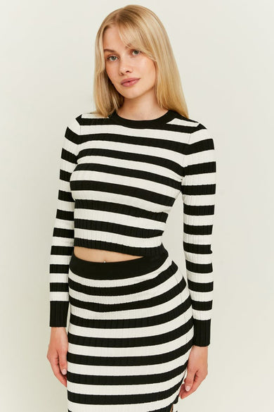 Pull encoloreur avec col rond de TALLY WEIJL, à rayures.