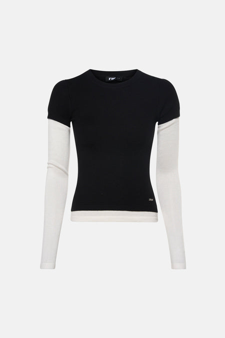 T-shirt met lange mouwen - zwart