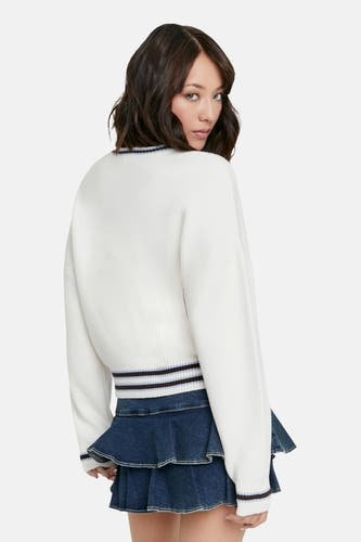 Pull col V - Beige