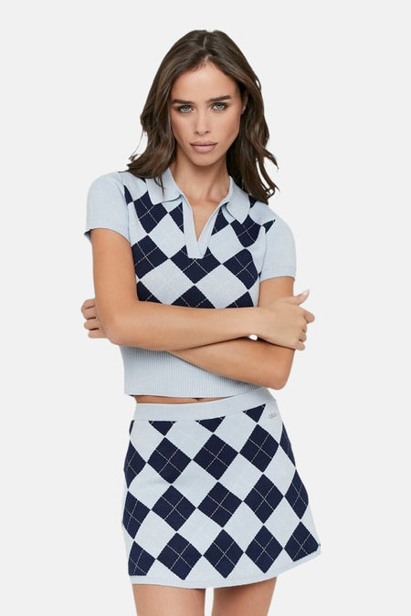 Pull à manches courtes - bleu