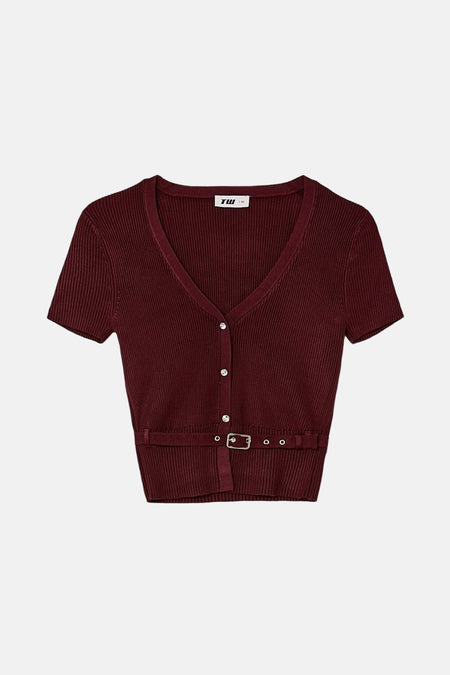T-shirt met korte mouwen - Bordeaux
