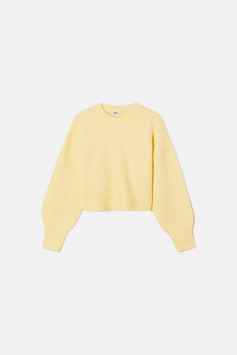 Pull à col rond - jaune