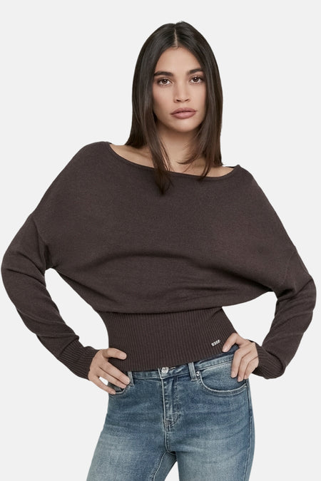 Pull O-hals - bruin