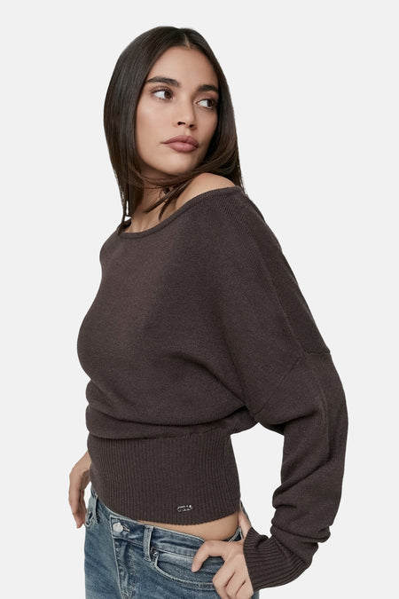 Pull O-hals - bruin
