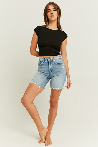 Short - mid blue denim