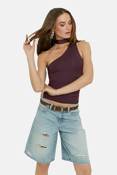 5-pocket short - light blue denim