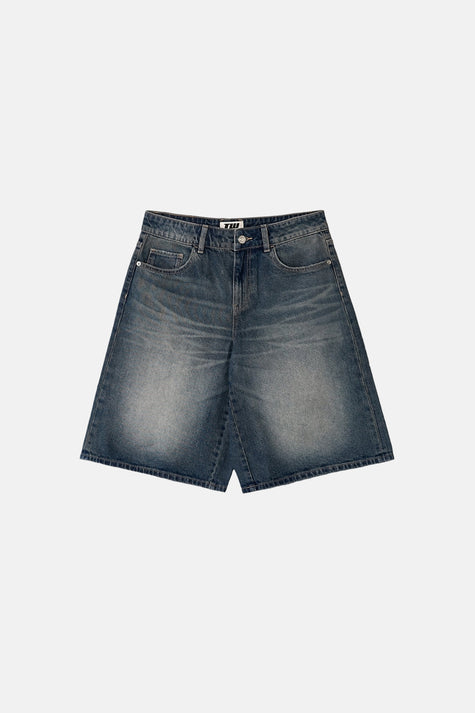 Short - dark blue denim