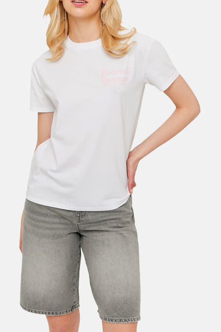 Short - light grey denim