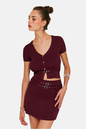 Korte rok - Bordeaux - TALLY WEIJL