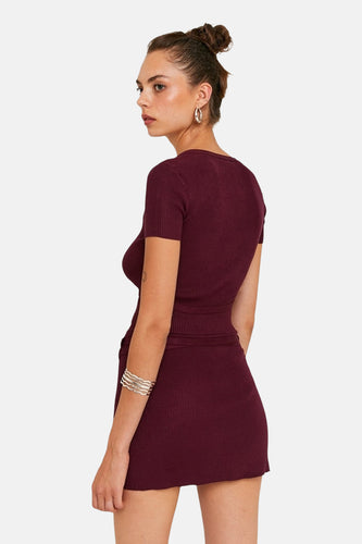 Korte rok - Bordeaux - TALLY WEIJL