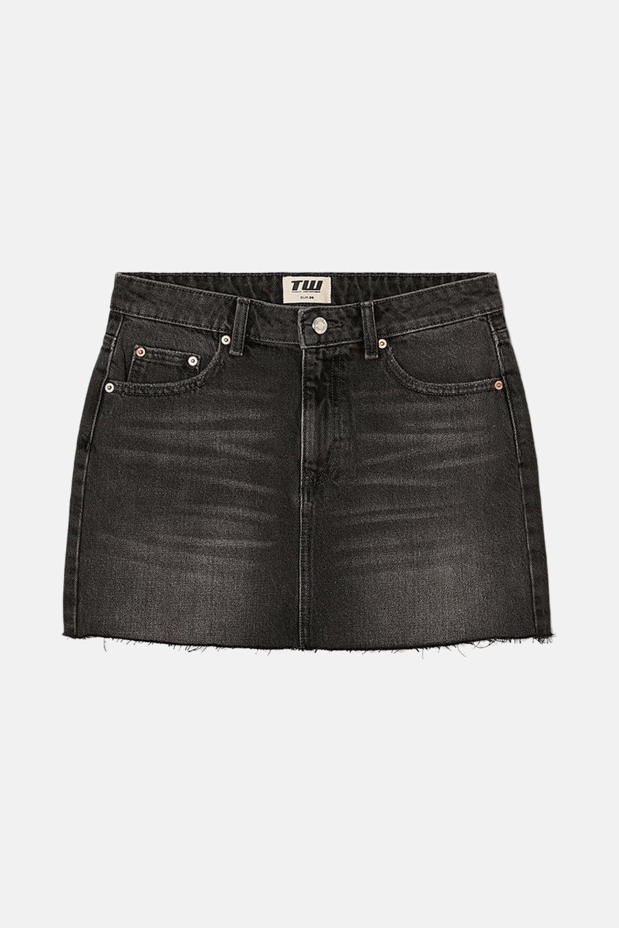Korte rok - Dark grey denim - TALLY WEIJL