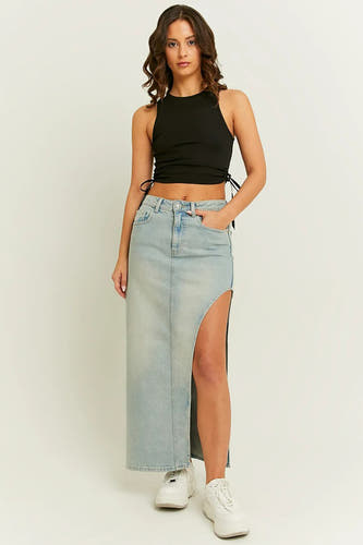 Lange rok - light blue denim